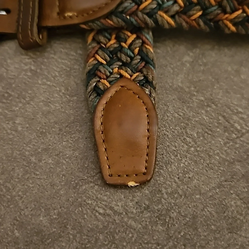 VTG Woven Faux Leather Boho Unisex Braided Belt Medium/Large